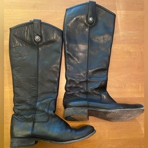 Frye Melissa Button Boots Black